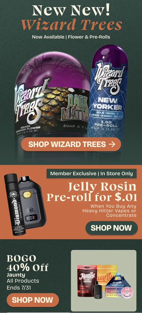 LeadFarmer 3 for 30 flower deal email with gummies and preroll promotions