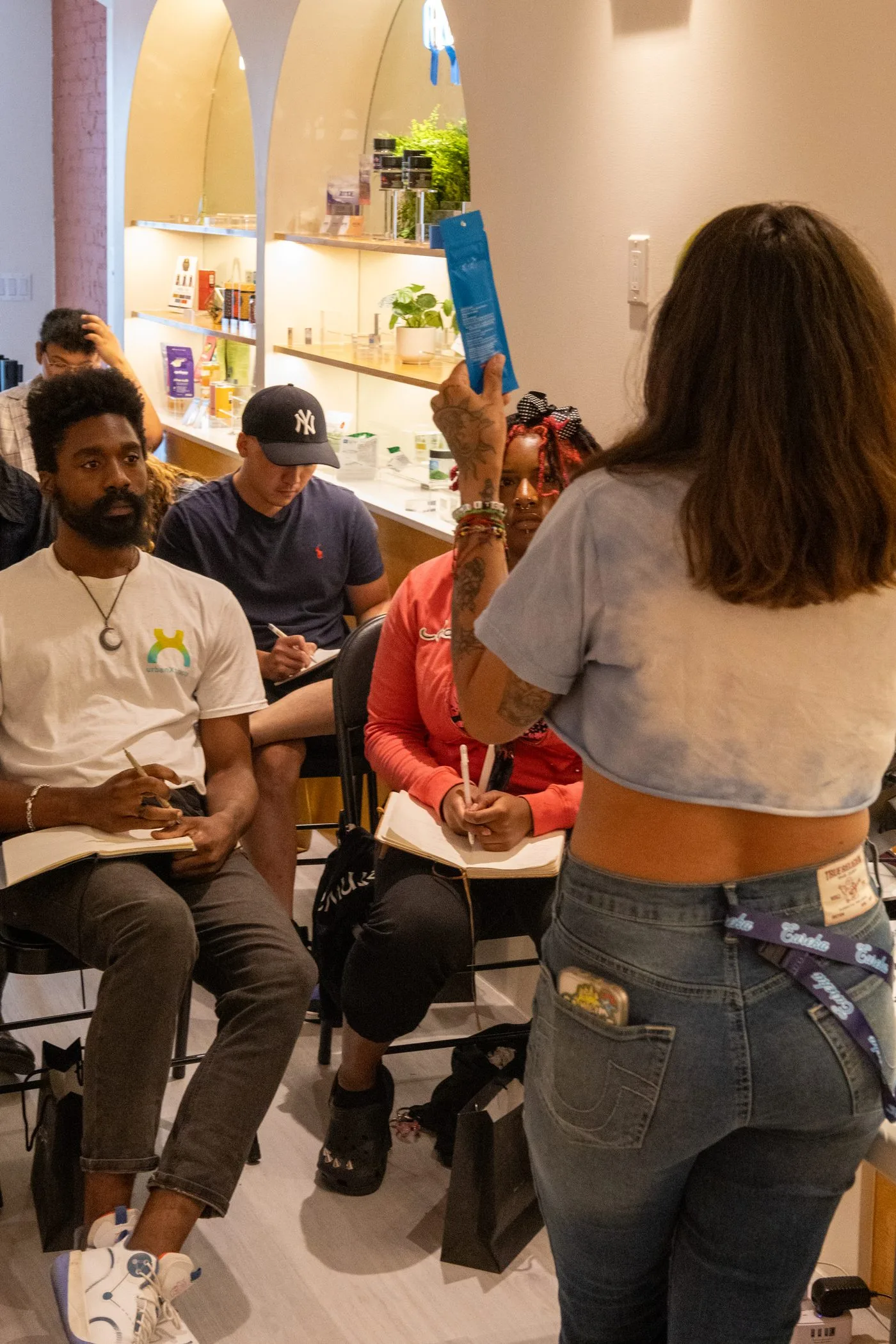 Cannabis dispensary staff education training session